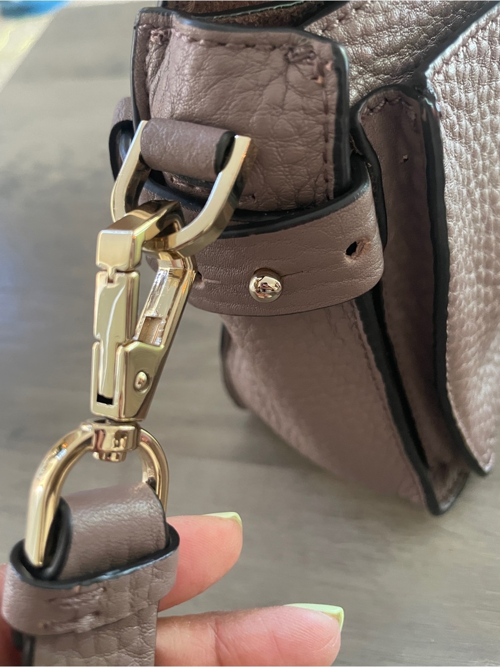 Rebecca Minkoff Darren Taupe Pebbled Leather Bag - Picture 15 of 17